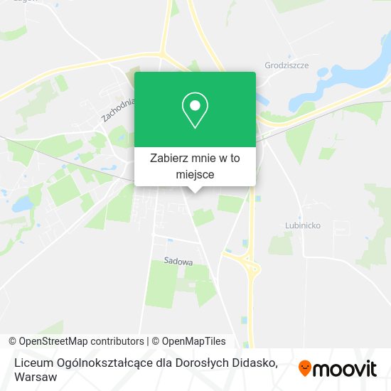 Mapa Liceum Ogólnokształcące dla Dorosłych Didasko