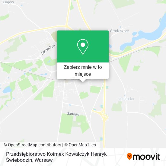 Mapa Przedsiębiorstwo Koimex Kowalczyk Henryk Świebodzin