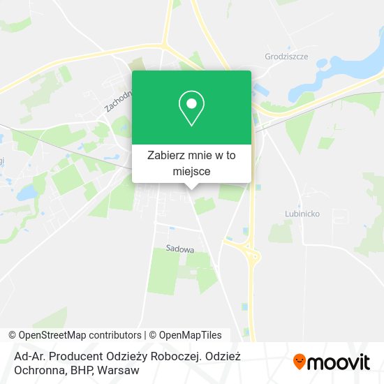 Mapa Ad-Ar. Producent Odzieży Roboczej. Odzież Ochronna, BHP