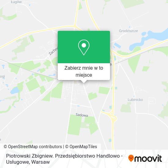 Mapa Piotrowski Zbigniew. Przedsiębiorstwo Handlowo - Usługowe