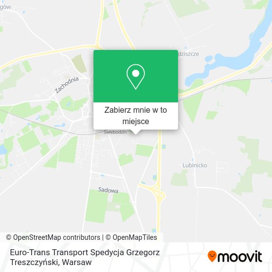 Mapa Euro-Trans Transport Spedycja Grzegorz Treszczyński