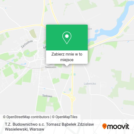 Mapa T.Z. Budownictwo s.c. Tomasz Bąbelek Zdzisław Wasielewski