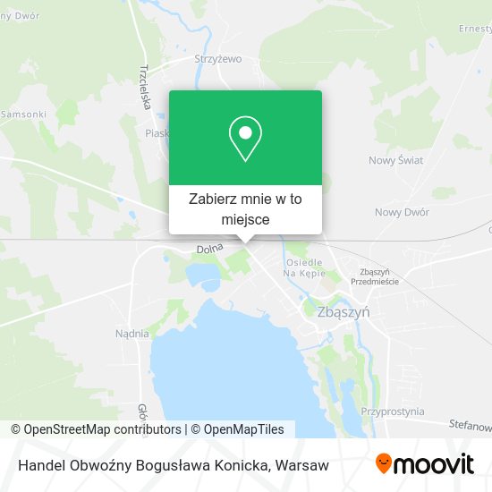 Mapa Handel Obwoźny Bogusława Konicka