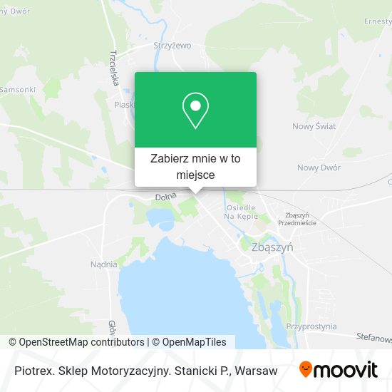 Mapa Piotrex. Sklep Motoryzacyjny. Stanicki P.