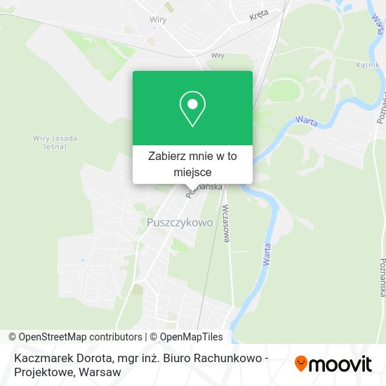 Mapa Kaczmarek Dorota, mgr inż. Biuro Rachunkowo - Projektowe