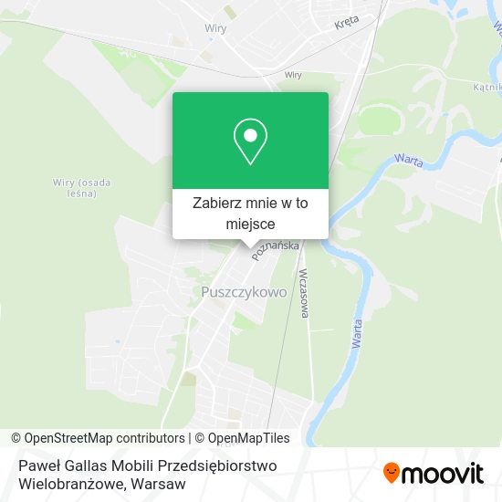 Mapa Paweł Gallas Mobili Przedsiębiorstwo Wielobranżowe