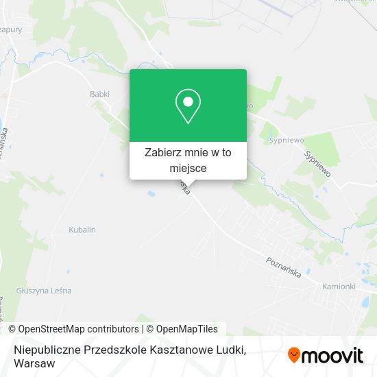 Mapa Niepubliczne Przedszkole Kasztanowe Ludki