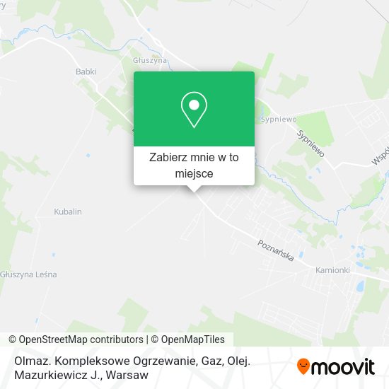 Mapa Olmaz. Kompleksowe Ogrzewanie, Gaz, Olej. Mazurkiewicz J.