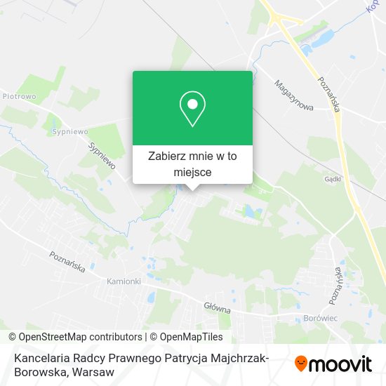 Mapa Kancelaria Radcy Prawnego Patrycja Majchrzak-Borowska