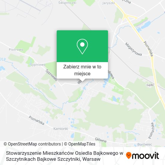 Mapa Stowarzyszenie Mieszkańców Osiedla Bajkowego w Szczytnikach Bajkowe Szczytniki