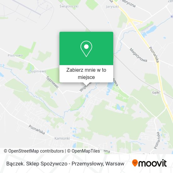 Mapa Bączek. Sklep Spożywczo - Przemysłowy