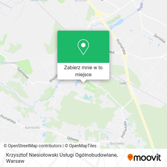 Mapa Krzysztof Niesiołowski Usługi Ogólnobudowlane