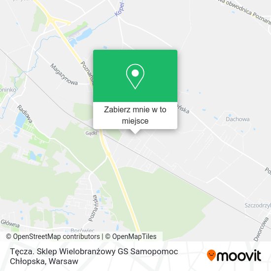 Mapa Tęcza. Sklep Wielobranżowy GS Samopomoc Chłopska