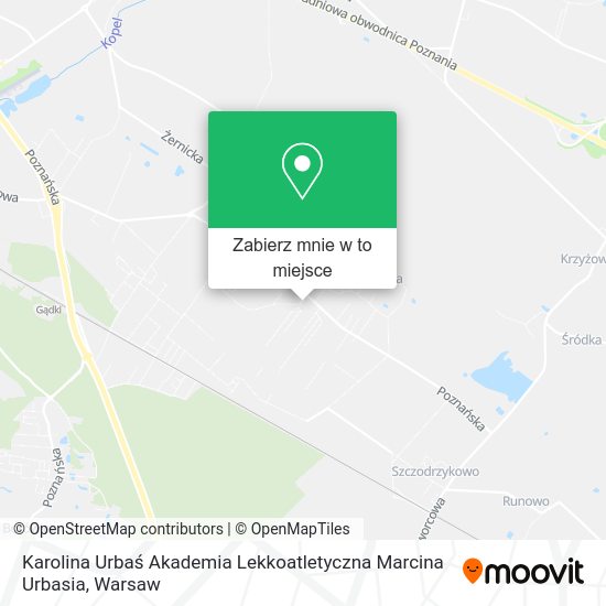 Mapa Karolina Urbaś Akademia Lekkoatletyczna Marcina Urbasia