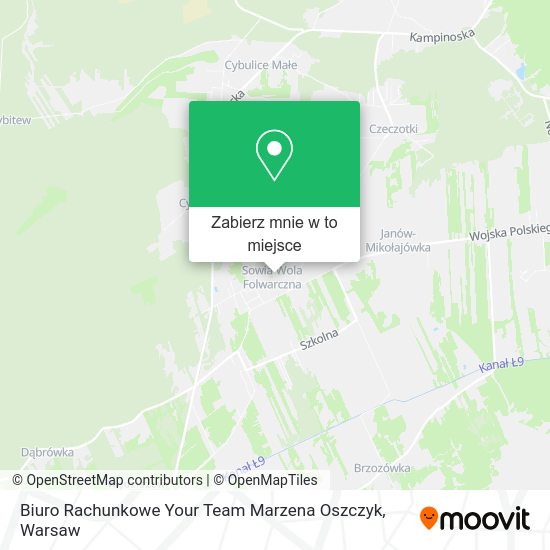 Mapa Biuro Rachunkowe Your Team Marzena Oszczyk