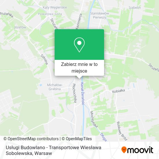 Mapa Usługi Budowlano - Transportowe Wiesława Sobolewska