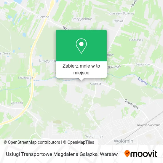 Mapa Usługi Transportowe Magdalena Gałązka