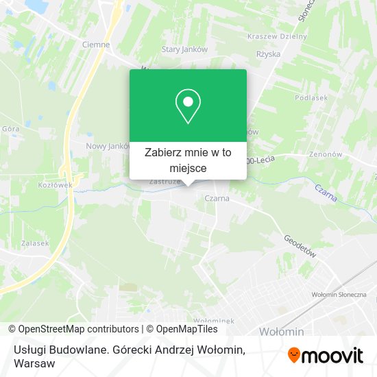 Mapa Usługi Budowlane. Górecki Andrzej Wołomin