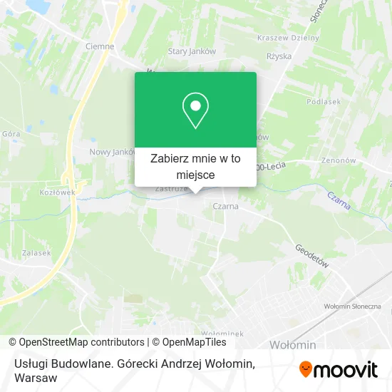 Mapa Usługi Budowlane. Górecki Andrzej Wołomin