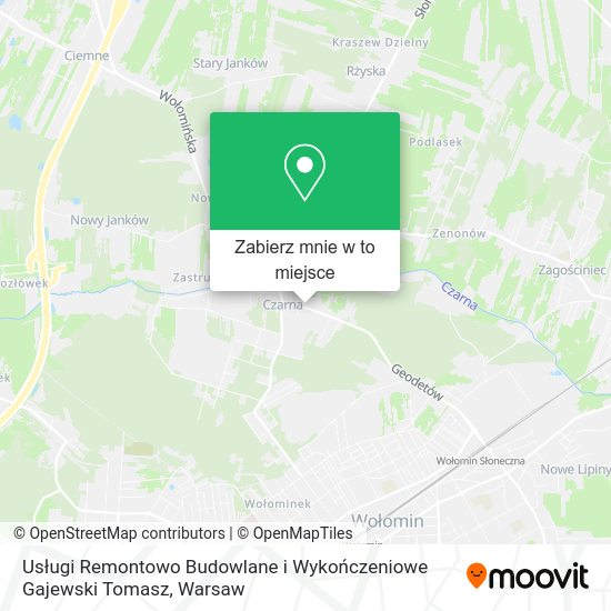 Mapa Usługi Remontowo Budowlane i Wykończeniowe Gajewski Tomasz