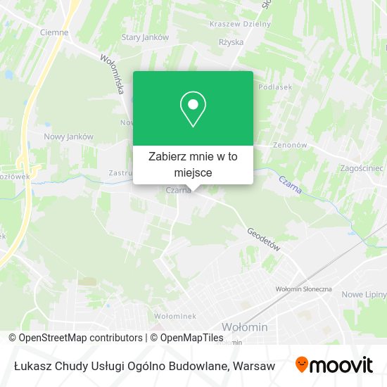 Mapa Łukasz Chudy Usługi Ogólno Budowlane