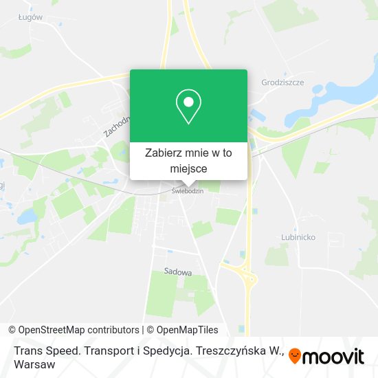 Mapa Trans Speed. Transport i Spedycja. Treszczyńska W.