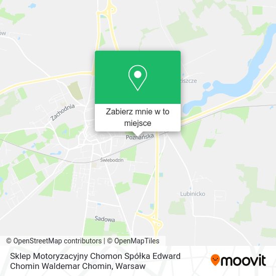 Mapa Sklep Motoryzacyjny Chomon Spółka Edward Chomin Waldemar Chomin