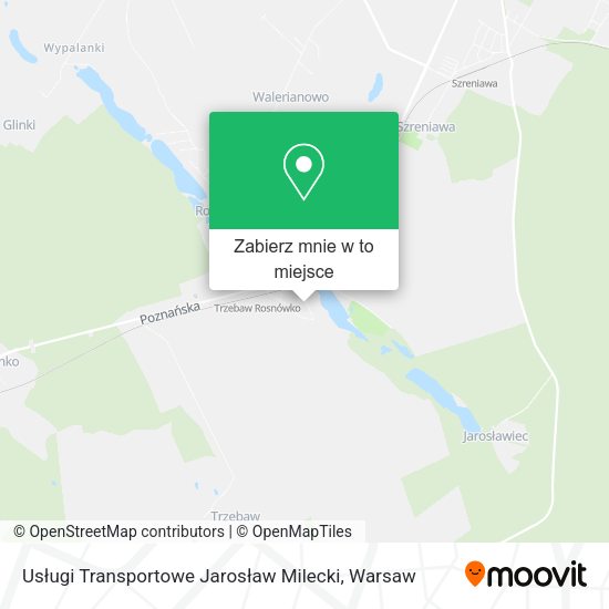 Mapa Usługi Transportowe Jarosław Milecki