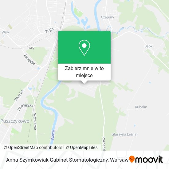 Mapa Anna Szymkowiak Gabinet Stomatologiczny