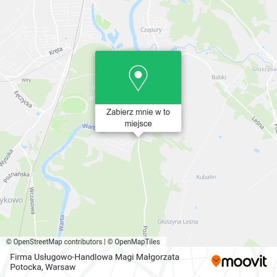 Mapa Firma Usługowo-Handlowa Magi Małgorzata Potocka