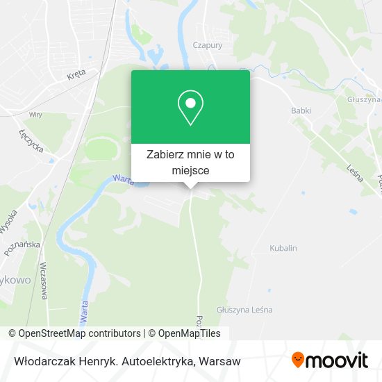 Mapa Włodarczak Henryk. Autoelektryka