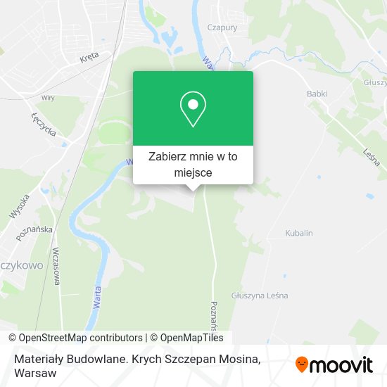 Mapa Materiały Budowlane. Krych Szczepan Mosina