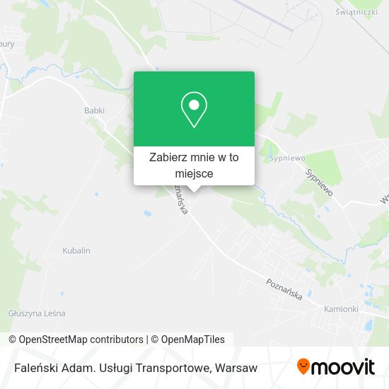 Mapa Faleński Adam. Usługi Transportowe