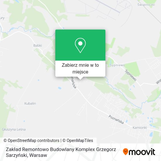 Mapa Zakład Remontowo Budowlany Komplex Grzegorz Sarzyński