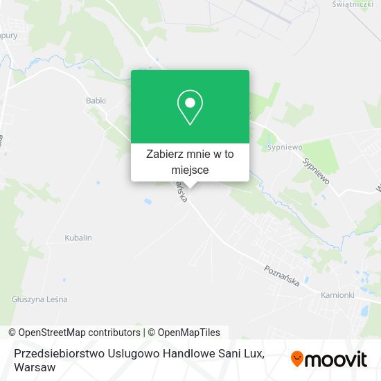 Mapa Przedsiebiorstwo Uslugowo Handlowe Sani Lux