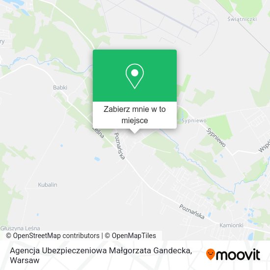 Mapa Agencja Ubezpieczeniowa Małgorzata Gandecka