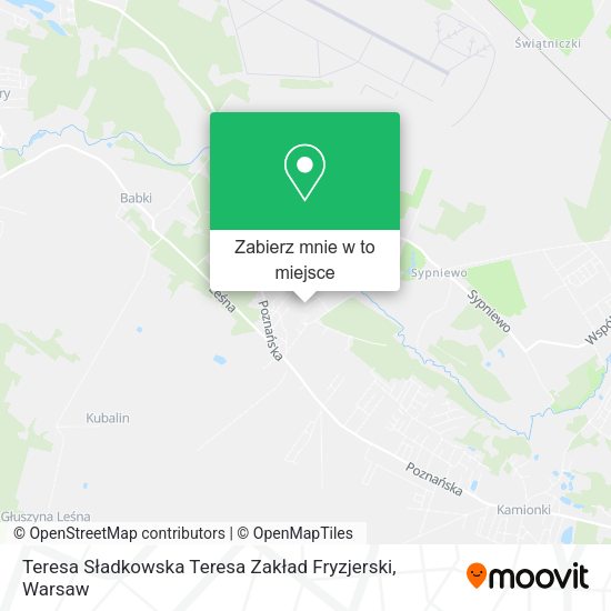 Mapa Teresa Sładkowska Teresa Zakład Fryzjerski