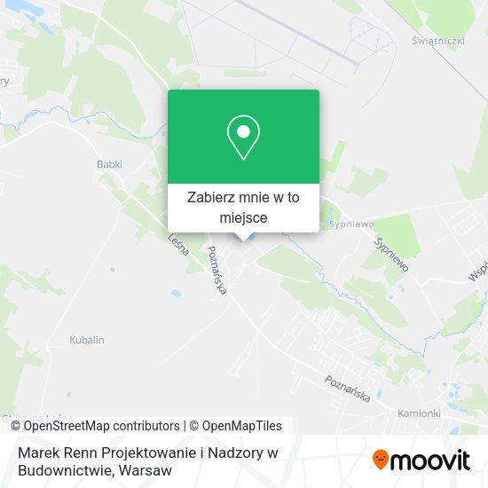 Mapa Marek Renn Projektowanie i Nadzory w Budownictwie