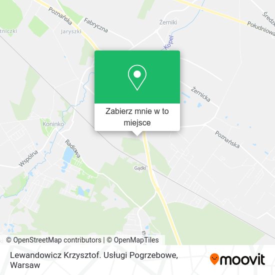 Mapa Lewandowicz Krzysztof. Usługi Pogrzebowe