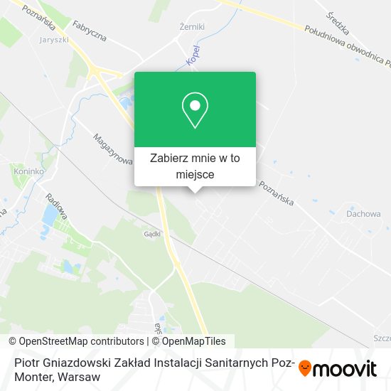 Mapa Piotr Gniazdowski Zakład Instalacji Sanitarnych Poz-Monter