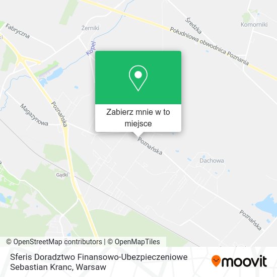 Mapa Sferis Doradztwo Finansowo-Ubezpieczeniowe Sebastian Kranc