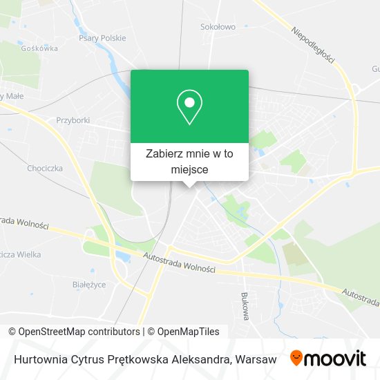 Mapa Hurtownia Cytrus Prętkowska Aleksandra