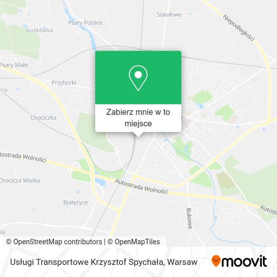 Mapa Usługi Transportowe Krzysztof Spychała