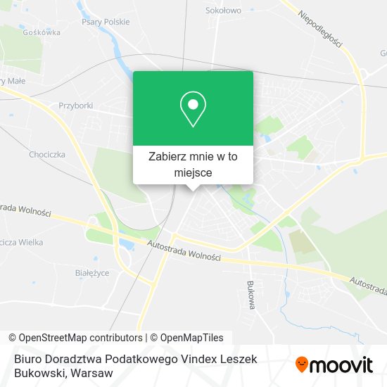 Mapa Biuro Doradztwa Podatkowego Vindex Leszek Bukowski