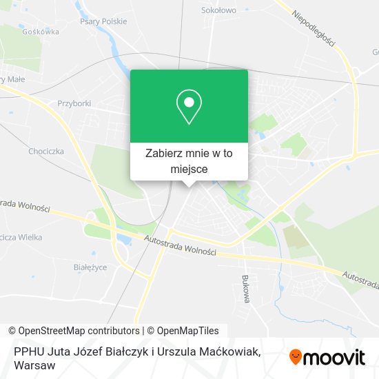 Mapa PPHU Juta Józef Białczyk i Urszula Maćkowiak