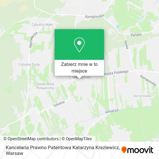 Mapa Kancelaria Prawno Patentowa Katarzyna Krezlewicz