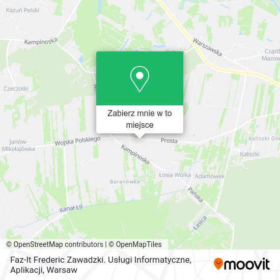 Mapa Faz-It Frederic Zawadzki. Usługi Informatyczne, Aplikacji