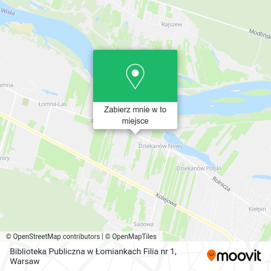 Mapa Biblioteka Publiczna w Łomiankach Filia nr 1