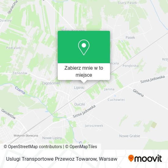 Mapa Uslugi Transportowe Przewoz Towarow