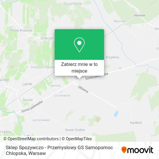 Mapa Sklep Spozywczo - Przemyslowy GS Samopomoc Chlopska